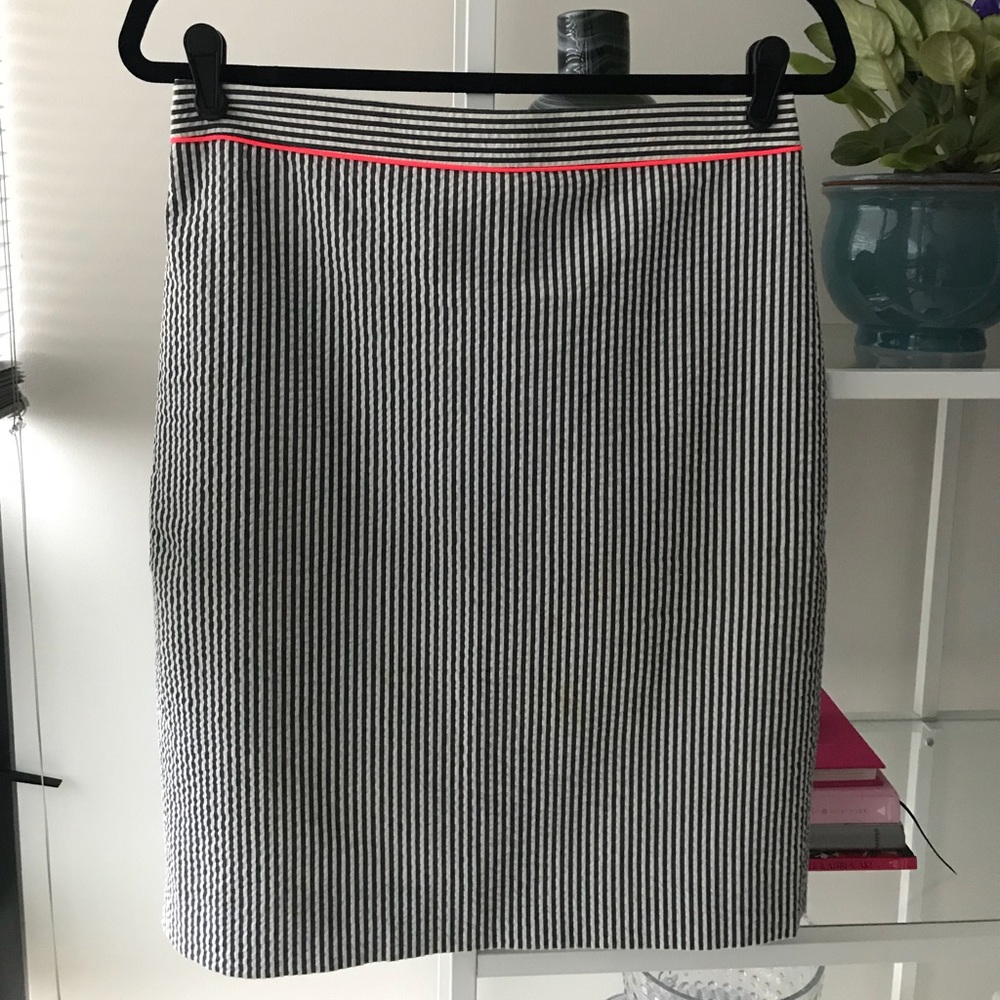 JCrew Factory Seersucker Pencil Skirt